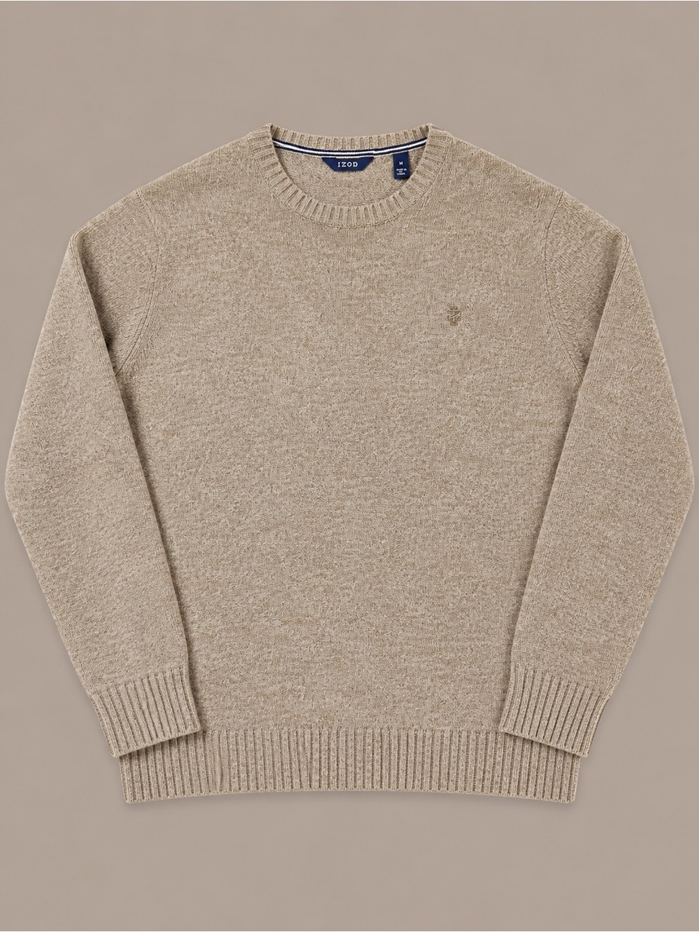 Izod Men’s Crewneck Sweater in Taupe